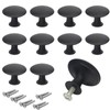 Ginddy Drawer Knob,10pc Black Drawer Knobs 30mm Door Knobs with
