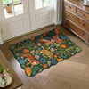 LEEVAN Washable Tiger Rug 2x3 Bathroom Rugs Non Slip Scalloped