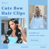 Arocooy Blue Bow Clips 24PCS Gingham Hair Clips Y2K Snap