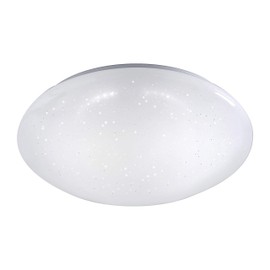 LeuchtenDirekt, LED Ceiling Light, Diameter 35 cm, Warm White, 3000 Kelvin, Starry Sky, Round, White, IP 20