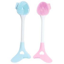 2 paquetes de silicona cara Scrubber Exfoliator, aplicador de cepillo de mscara Facial, cepde limpieza Facial, cepillo de limpieza de poros, cepillo  