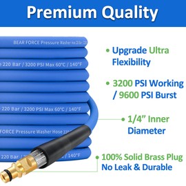 Pressure Washer Replacement Hose Super Flexible Hose 32ft, 3200 PSI Kink Resistant Hose for Kärcher K Series Washer, for Karcher K2-K7, Click Type Plug Quick Connector Accessories Extension Clean Pipe