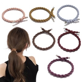 Fuyunohi Hair Rubber Set of 6 Hair Rubber Bands for Adults Hair Rubber Bands that do not leave marks Stylish Hair Accessory Korean Style Hair Rubber Hair Elastic Hair Clip-on Hair Elastic Stylish High