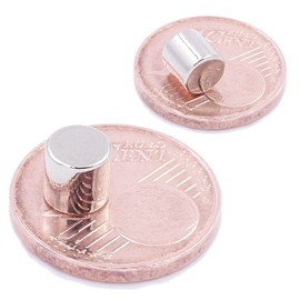 Brudazon 10 Mini Disc Magnets 5 x 5 mm N52 Strongest Level Neodymium Magnets Ultra Strong Power Magnet for Model Making, Photo, Whiteboard, Notice Board, Fridge, Crafts, Magnetic Disc Extra Strong