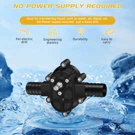 Dreafly Portable Mini Electric Drill Pump Hand Drill Powered Water Pump Hand Pump Water Electric Drill Pump,Diesels Oil Fluid Water Hand Self-Priming Transfer Pumps