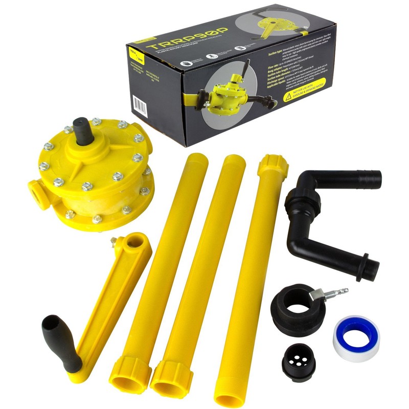 TERA PUMP Polypropelene Plastic Rotary 55 Gallon Drum Barrel Pump