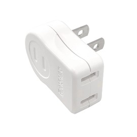 F-FACTORY FE-ELA-YKW Right Angle Plug Outlet for Landscape Use, 1 Outlet for Space-Saving AC Adapters and Outlets