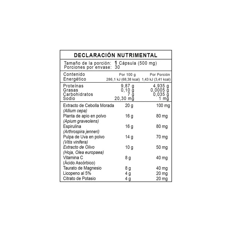 Incaforce® Apoya La Presión Arterial Saludable Sabor Sin Sabor