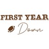First Year Down Rugby Theme Birthday Party Backdrop Sticker, Baby's