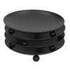 4pcs Iron Plate Candle Holder Retro Modern Round Black Matte