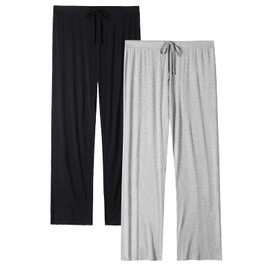 ROSYLINE Casual Womens Pants Soft Lounge Pants Sleep Pajama Bottoms with Pocket Black/Gray M