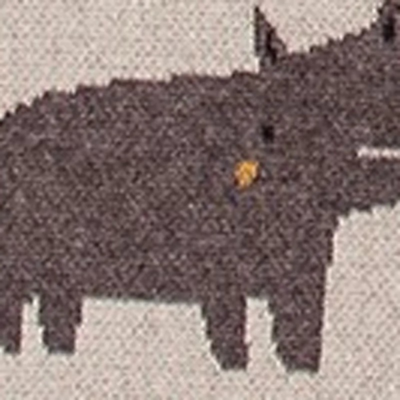 Homeroots Zoo Animals Woven Knitted Baby Blanket