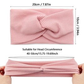 YDHfdc Stirnband Damen Sport 5 Stück Haarband Damen Elastische Stirnbänder Damen Geknotete Breites Stirnband Mädchen für Laufen, Radfahren, Yoga, Fitness(5 Farben)