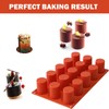 TOPYS 15 Cavities Cylindrical Fondant Silicone Mold DIY Cylinder Pastry