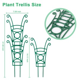 Yhtpouqe Plant Trellis for Climbing Plants Indoor, 4 Pack Garden Trellis for Potted Plants, Stackable Plant Trellis Indoor for Houseplant, Vine, Pothos Plant Support