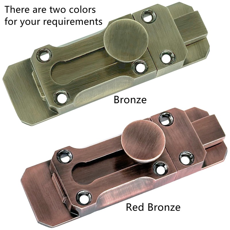 2 PCS Sliding Door Bolt Lock,Antique Safety Latches for Doors