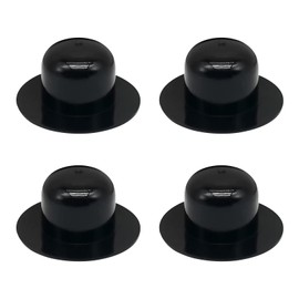 Pack of 4 Pool Plugs, Pool Adapter, Pool Sealing Plug, Pool Connection Set, Cover Pool Plug, Strainer Hole Plugs, Pool Filter Sealing Plugs Compatible with Water Revitalisation (4, Black)