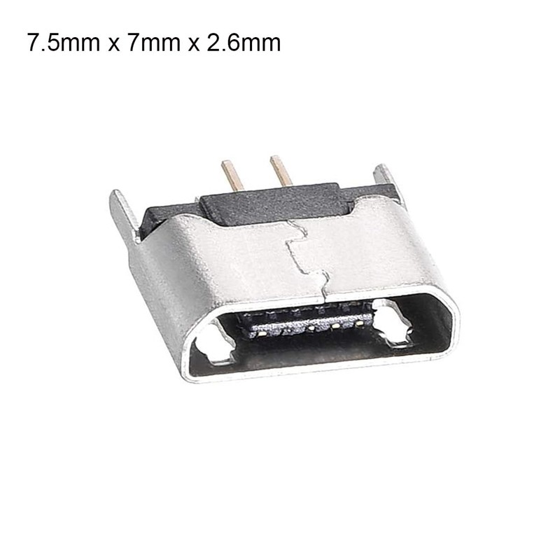 TA-VIGOR 10Pcs Micro USB Female Socket Connector, 5 Pin 180