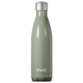 S'well Stainless Steel Water Bottle 17 Ounces Mountain Sage Triple Layered Vacuum Insulated Containers Keeps Drinks Cold for 36 Hours and Hot for 18 Perfect for On The Go