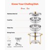 VEVOR Chafing Dish Buffet Set, 5 Qt 4 Pack, Stainless