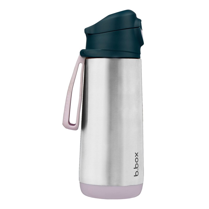 b.box Insulated Spout Bottle, Indigo Rose, 500 ml Capacity