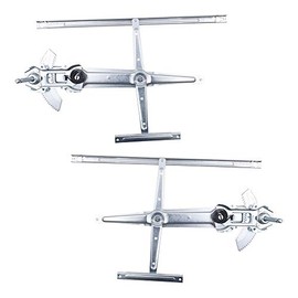 Brock Replacement Driver and Passenger Front Manual Window Lift Regulators Assemblies Compatible with 96-00 Civic Coupe Hatchback 72250-S00-003 72210-S00-003