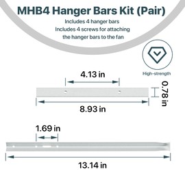 MHB4 Ventilation Fans Hanger Bar Kit for Broan-NuTone Invent Series Bath Exhaust Fans – Adjustable Exhaust Fan Mounting Bracket Set