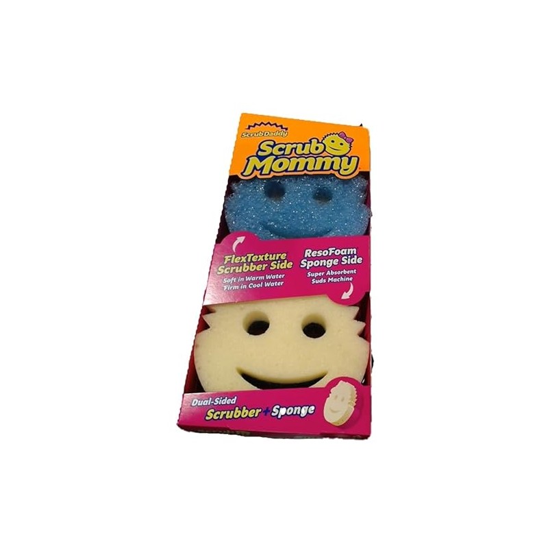 Scrub Daddy Scrub Mommy Putzschwamm, Topfreiniger Küchenschwämme, Putzmittel mit Texturveränderung,