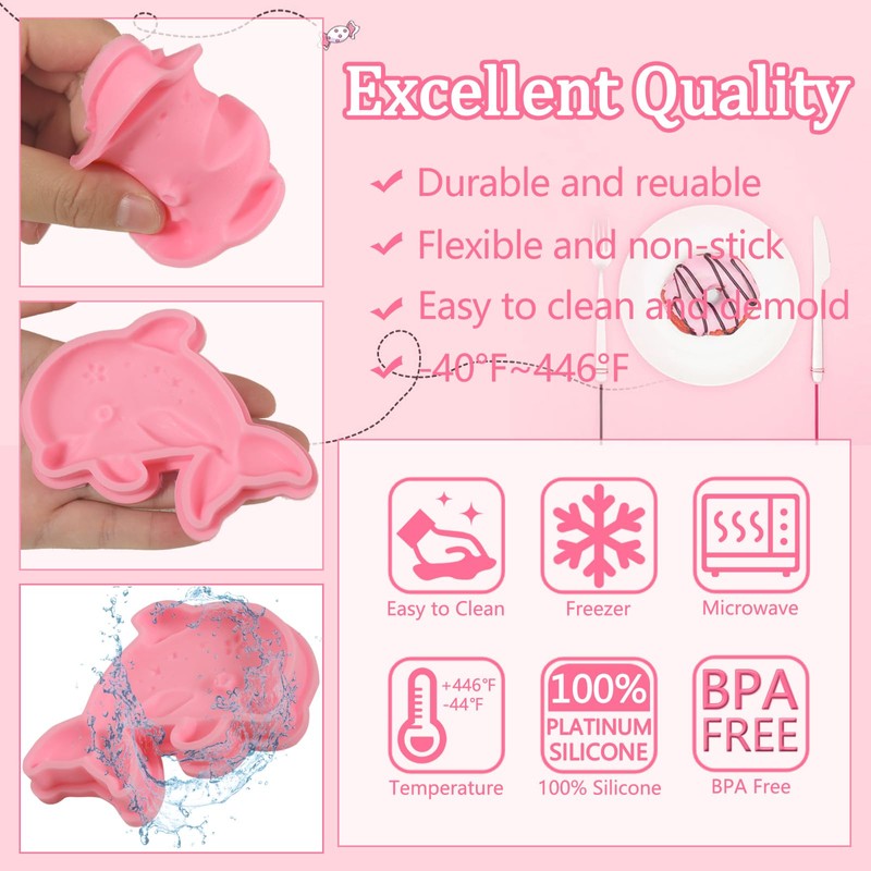 IKOJING Molde de silicona para decoración de tartas, 31