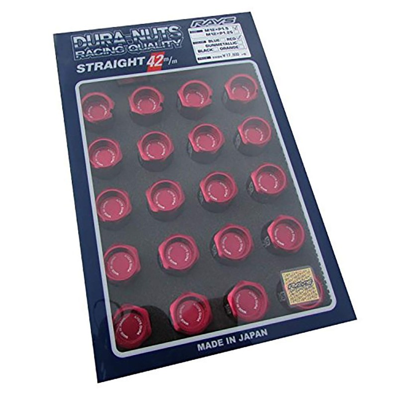 RAYS 74020001003RD Duralumin Lock & Nut Set, Straight Type, M12