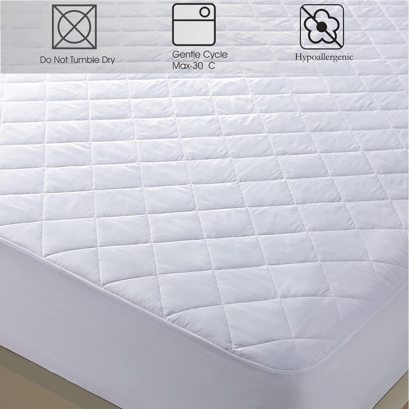 Linen Home Mattress Protector Single Bed (90x190cm) 40cm Extra Deep