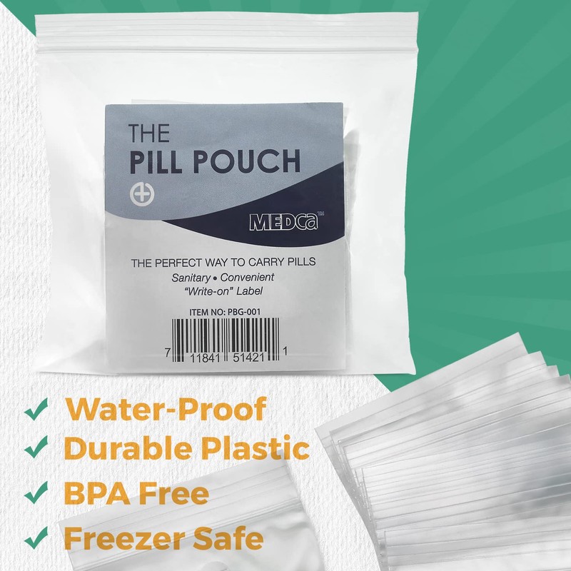 Pill Pouch Bags - (Pack of 100) 3" x 2.75"