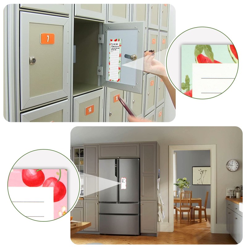 Joyberg 4 Pack Magnetic Notepads for Refrigerator, Grocery List Magnet