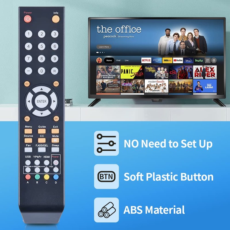 8142026670003C Universal Replacment Remote Control Compatible for All Sceptre TV