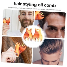 Beavorty 2pcs Men Wide Tooth Styling Comb Boar Bristle Oil Brush Hairdressing Tool for Barber