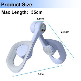 Garegce Thigh Exerciser Pelvic Floor Strengthener for Women and Men, Adjustable Thigh Trainer 360 Rotatable Back Hip Exercise Equipment for Home, Gym-Blue