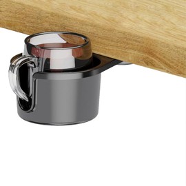 FUGEST 360 Degree Rotating Drink Holder Desk Drink Holder Desk Desk Drink Holder for Under Desk Multi-function (Need Screws)