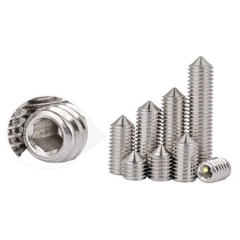BOZONLI Grub Screw Taper Tip Allen Screw Assortment Stainless Steel Cup Point Hex Machine Screw M5 x 5 mm Pack of 20