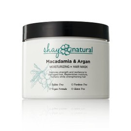 Shay Natural Macadamia & Argan Oil Hair Mask | Deep Conditioner, Hydrates & Moisturizes | For Color Treated, Dry & Damaged Hair | Easily Comb Through Hair| Paraben & Sulfate Free
