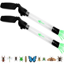 2 Pack Bug Vacuum Catcher for Adults and Kids, Battery Powered Bug Sucker for Home Garden, Cordless Spider Vacuum Small Insect Catcher Tool with LED Light for Spider Moth Beetle Cockroach Stink Bug
