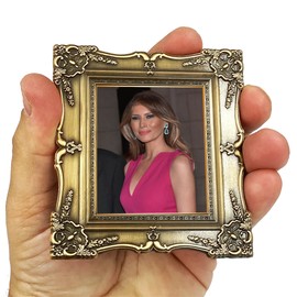 America's Front Line G-7 President Trump Portrait with First Lady Melania Trump frame Challenge Coin