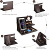 Wooden Phone Docking Station Organizer Nightstand & Desk Accessory Office