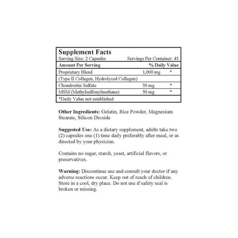 NCB NCB TECHNOLOGY Nuhealth Co-Cell Type II Collagen Capsules –