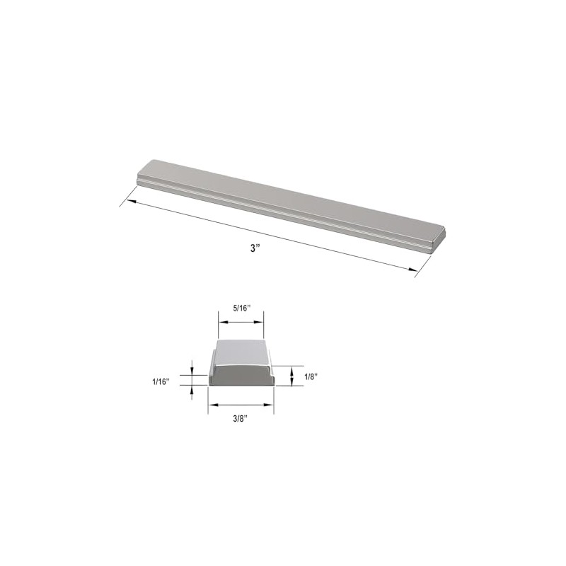 Gordon Glass® Shower Door Stainless Steel Strike Plate for Swing