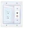 RiteAV CAT5E Speaker Recessed Wall Plate Cable Concealer Management Kit