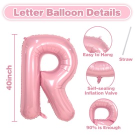 40 Inch Pink BRIDE Letter Balloons,Large Pastel Pink Balloons, Bridal Shower Decorations for Girls,Bride Sign Banner for Engagement Bridal Wedding Anniversary Bachelorette Party