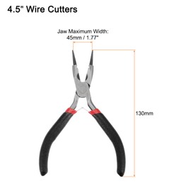 sourcing map Mini Round Needle Nose Pliers 4.5 Inch Conical Claw Precision Fine Pliers with Black Plastic Handle for Crafts Jewellery Making