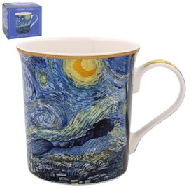 The Leonardo Collection Van Gogh Coffe MugLovely Gifts for Women & Men | Designed by Vincent Van Gogh | Coasters Set for All Modern Kitchen & Offices