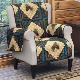 BLACK FOREST DECOR Pinecone Diamond Chair Cover
