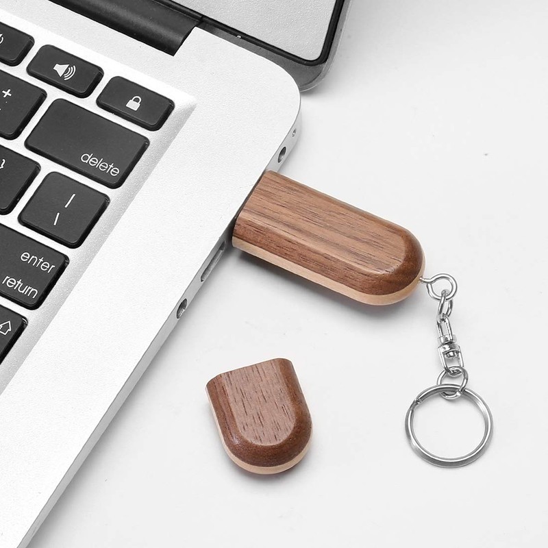 HOZYALE USB Stick Two-Tone Wooden USB 2.0 Flash Drive Data